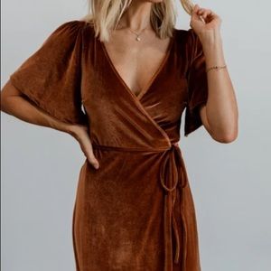 Baltic Born velvet wrap dress “Meghan spice”